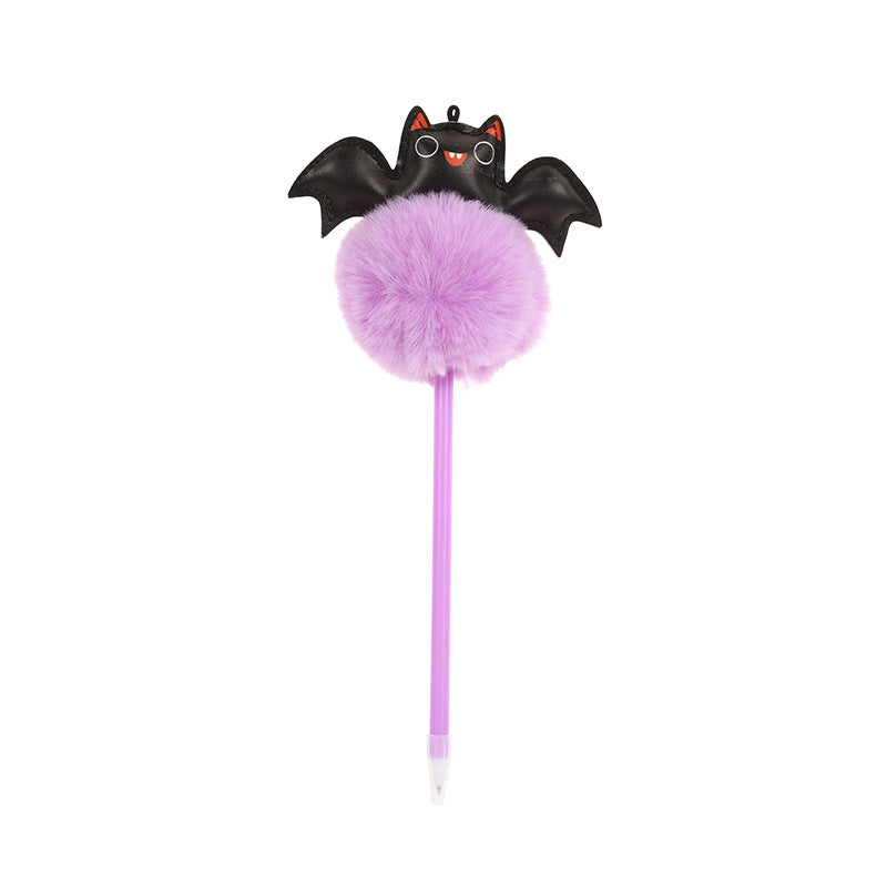 Wholesale Halloween Cartoon Bat Fur Ball Pens